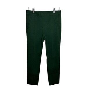 Tory Burch Dark Green Trouser Pants Sz‎ 4 Skinny Fit Mid Rise Work Wear